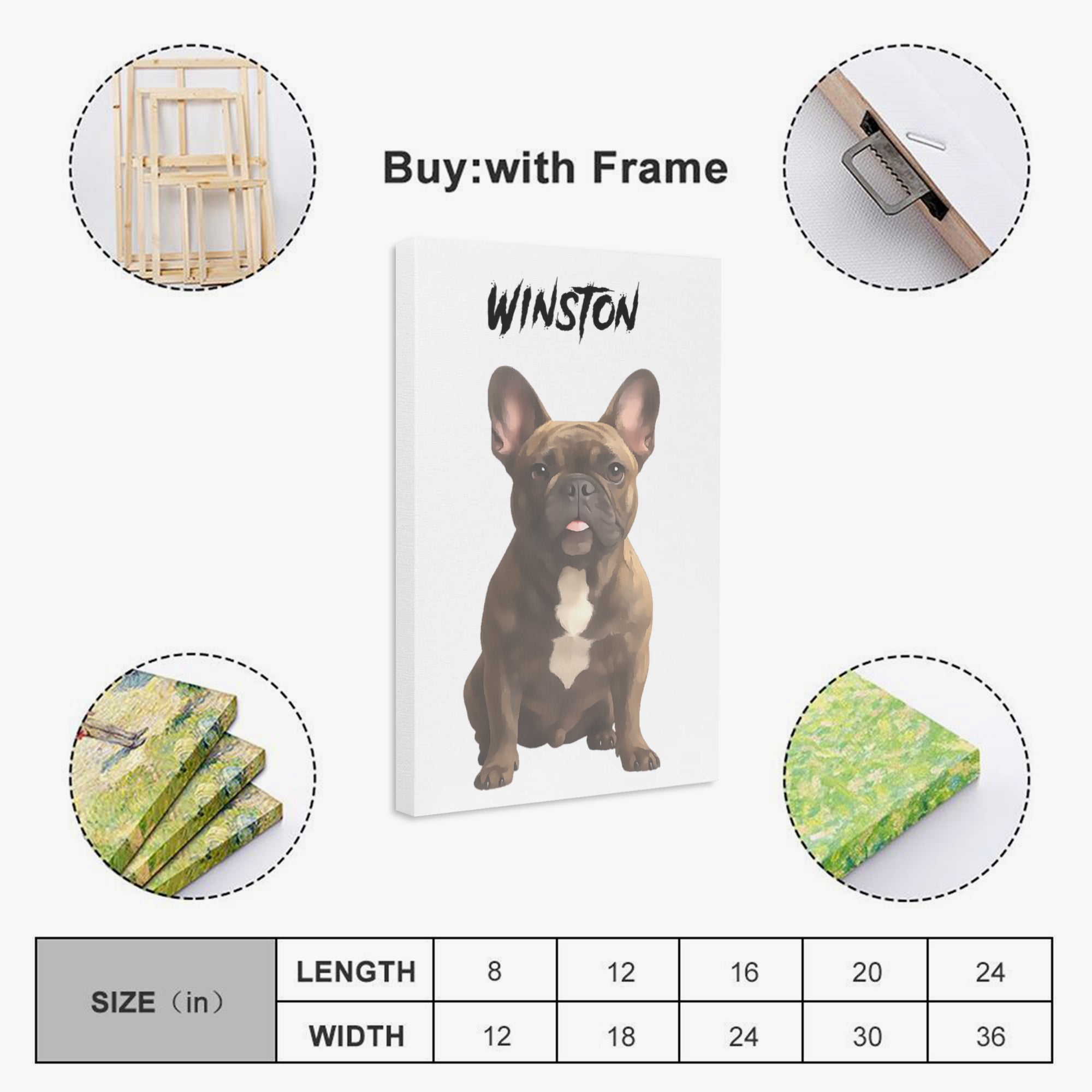 Archie - Personalized Vertical Canvas Painting