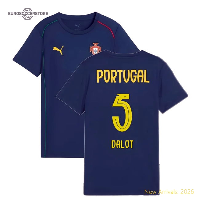 2025-2026 Portugal Casuals Tee (Persian Blue) - Kids (Dalot 5)