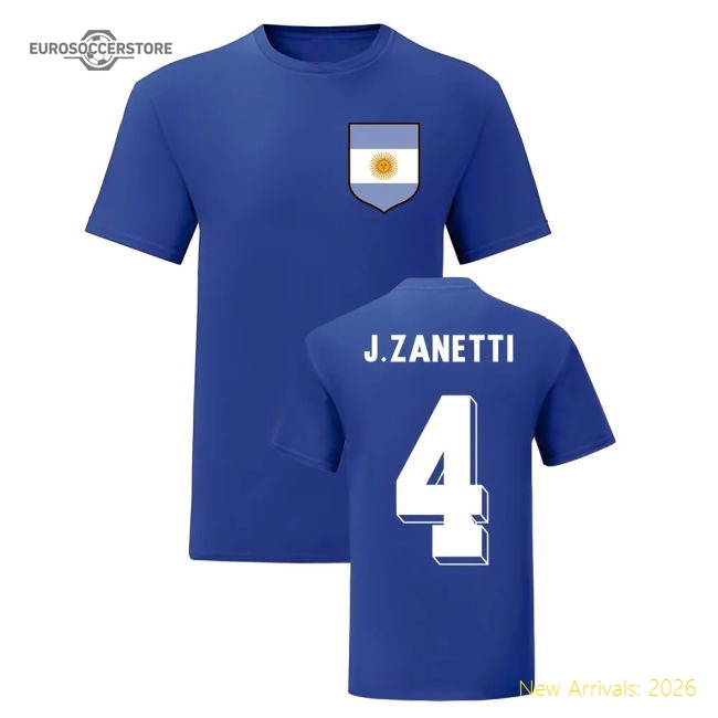 Javier Zanetti South American Giants National Hero Tee (blue)