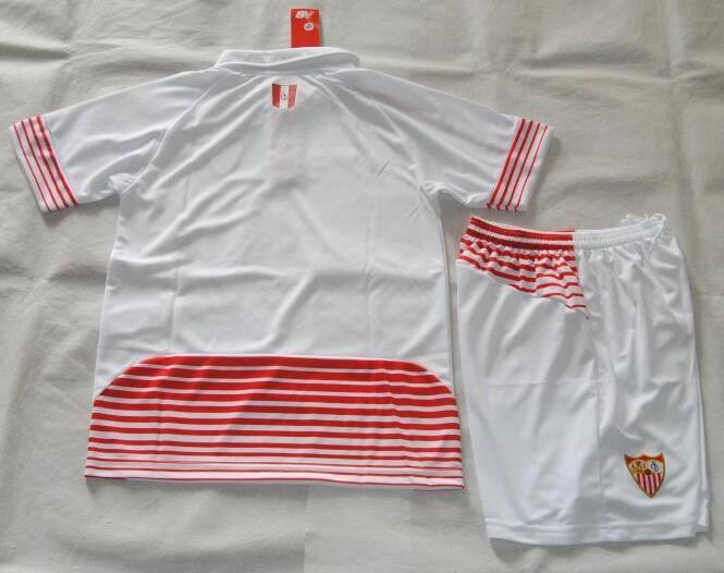 Lightweight Kids Sevilla 2015-16 Home Soccer KitShirtShorts