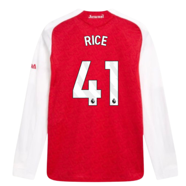 2025-2026 Arsenal Authentic Long Sleeve Home Shirt (Rice 41) - fan ...