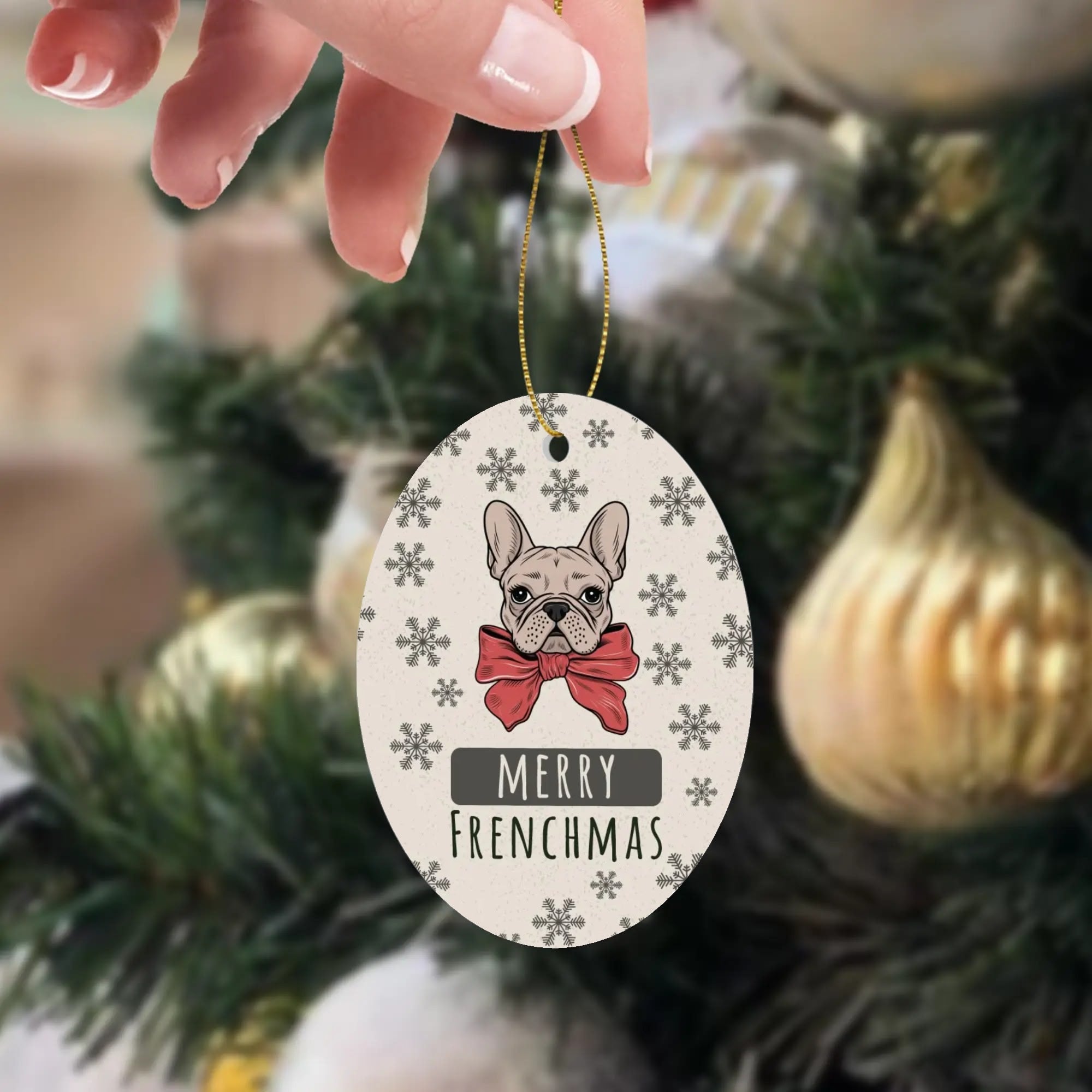 French Bulldog Lover Floria Christmas Ornaments Cute Home Decor