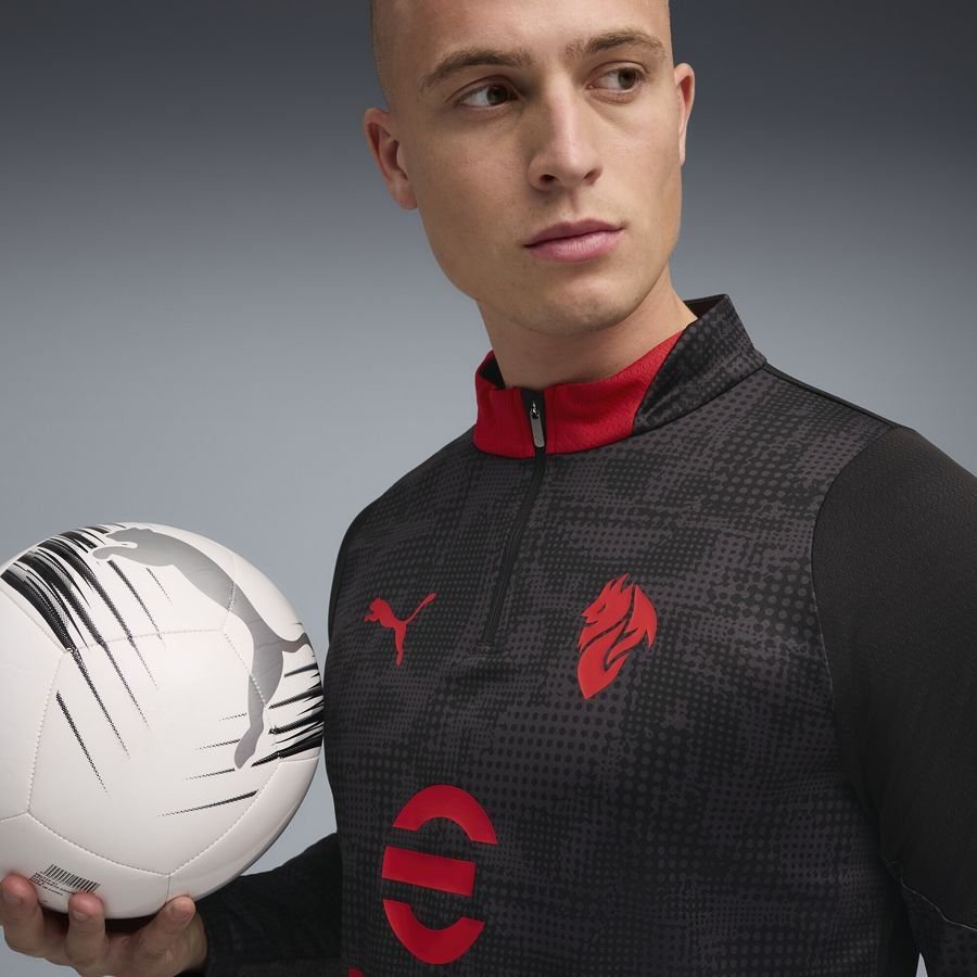 Milan Training Shirt 1/4 Zip - PUMA Black/For All Time Red