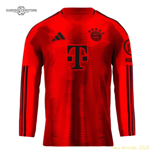 Best-Selling 2024-2025 Bayern Munich Long Sleeve Home Shirt (Kids)