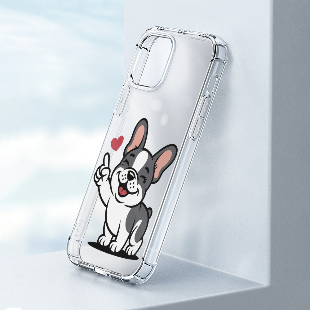French Bulldog Dixie Clear Silicone Phone Case For Iphone, Samsung &