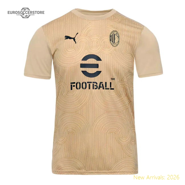 Trending Top-Quality 2024-2025 Ac Milan Pre-Match Shirt (Putty)