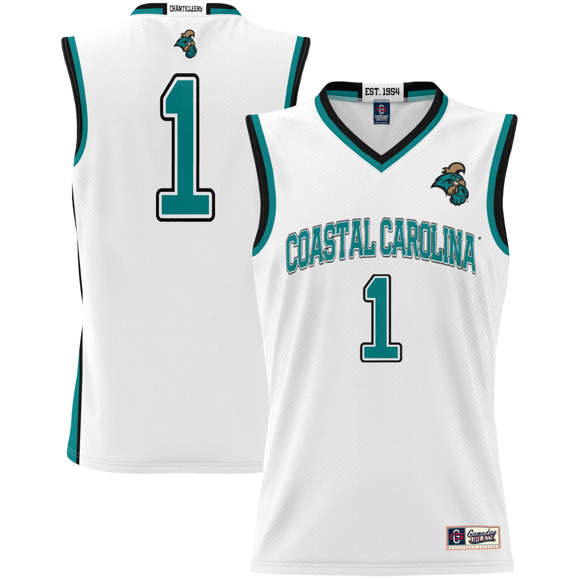 Coastal Carolina Chanticleers GameDay Greats Youth #1 Basketball Jersey - White
