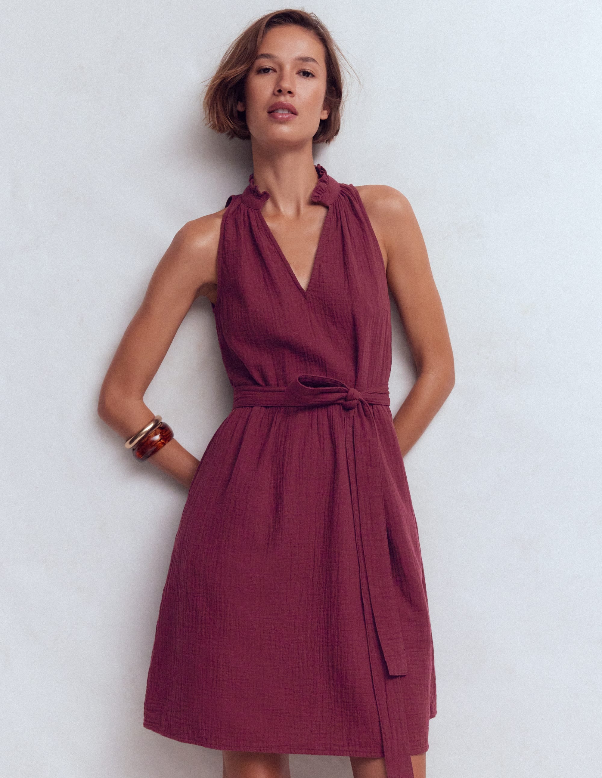 Viv Double Cloth Short Dress