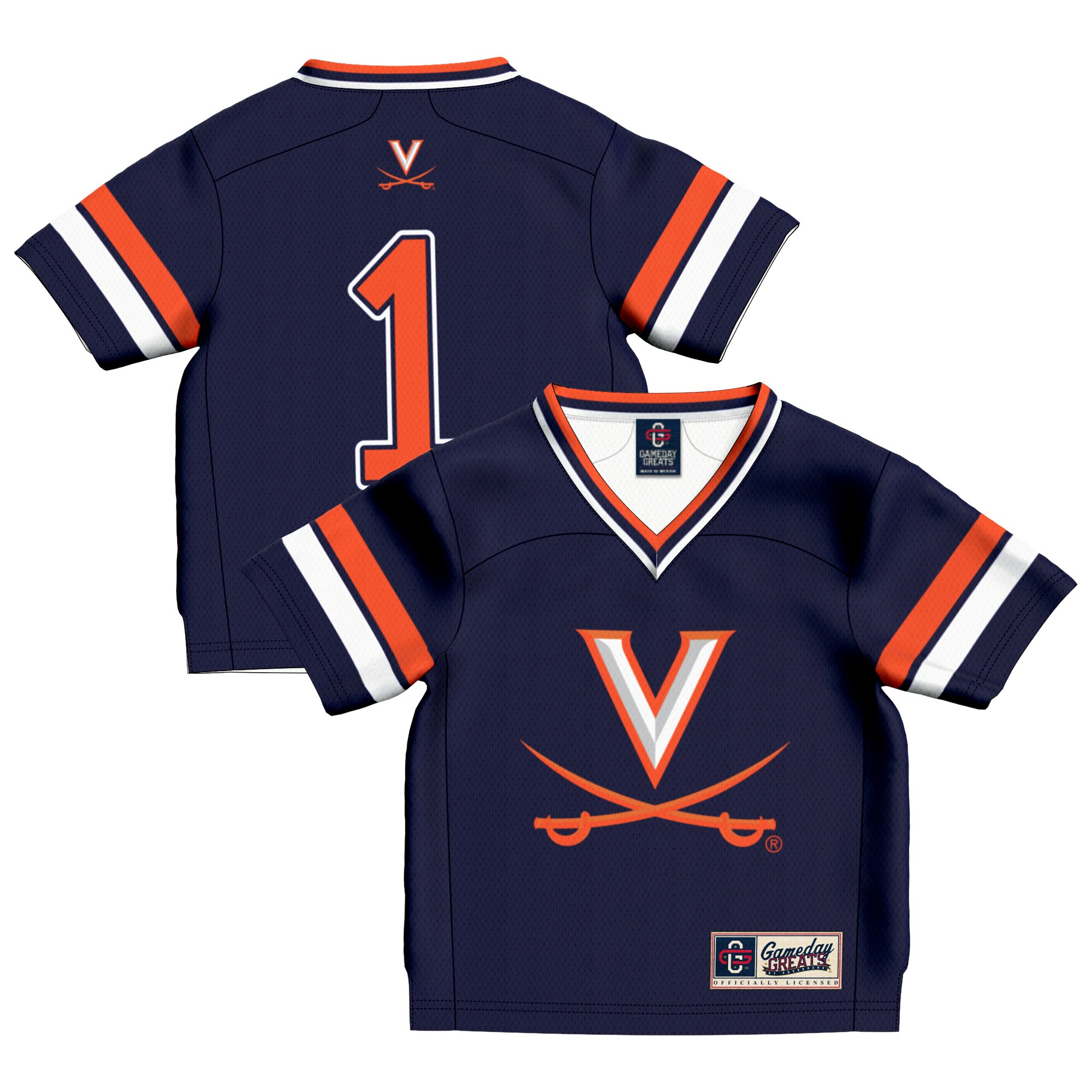[NJP] Virginia Cavaliers GameDay Greats Infant Lightweight Football Jersey - Navy