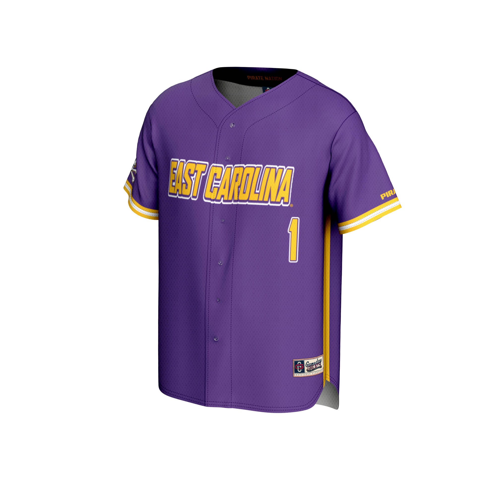 [NJP] ECU Pirates GameDay Greats Lightweight Baseball Jersey - Purple