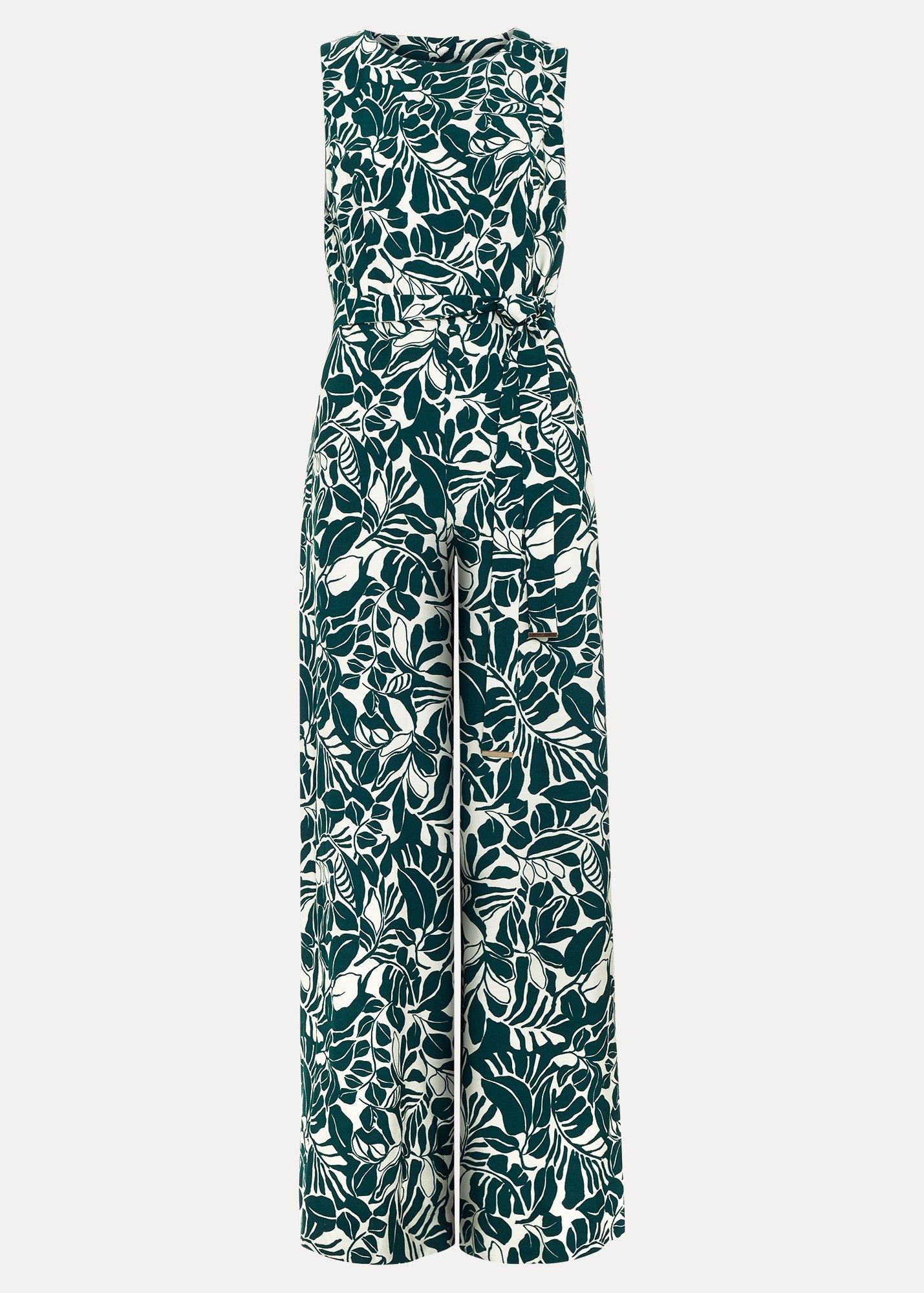 Petite Marta Green Printed Jumpsuit