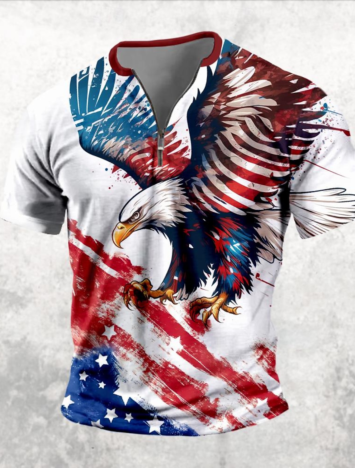 4th of July 2026 250th Memorial Day Men's 3D Print US Flag Crew Neck Short Sleeve T-Shirt Daily Street