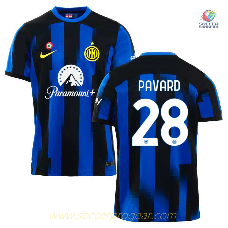 INTER MILAN Calcio Serie A HOME JERSEY 2023 2024 PAVARD