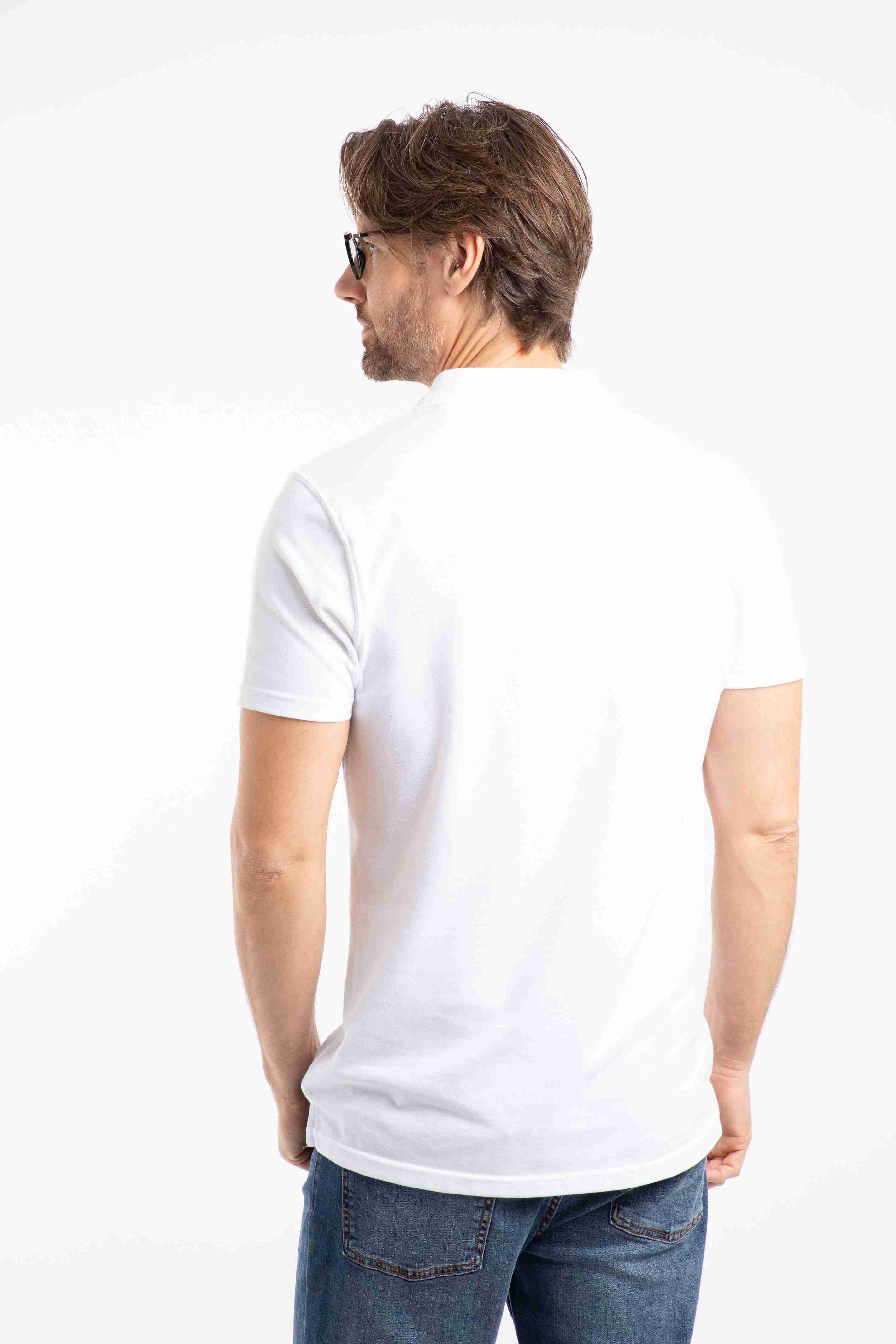 Miles Pique Polo Shirt White