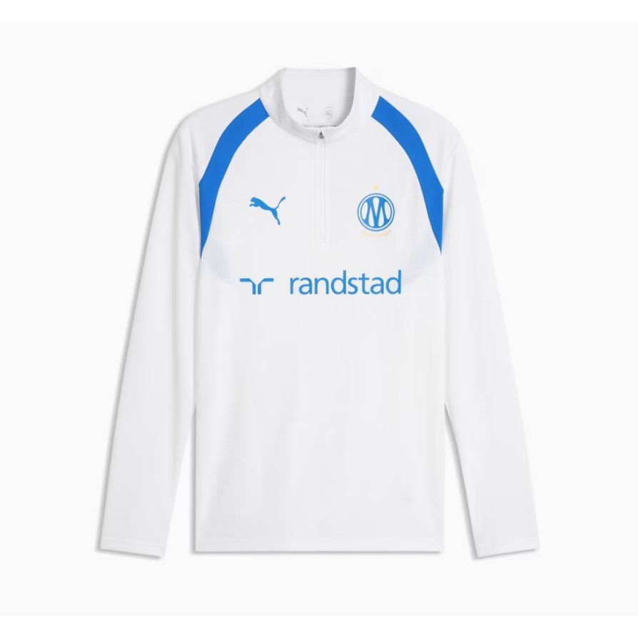 [EFKS] Marseille Club Zip White/Team Training Royal Blue Jersey 1/4