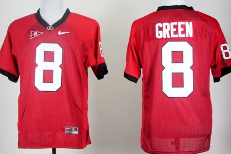 Men's Georgia Dawgs #8 None Red 2024 high quality authentic Jersey