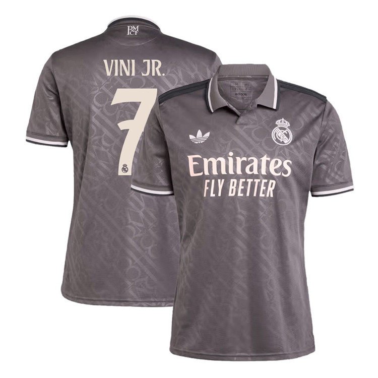 VINI JR 7 Real Madrid 2425 Third Grey Shirt - Official Replica 26907