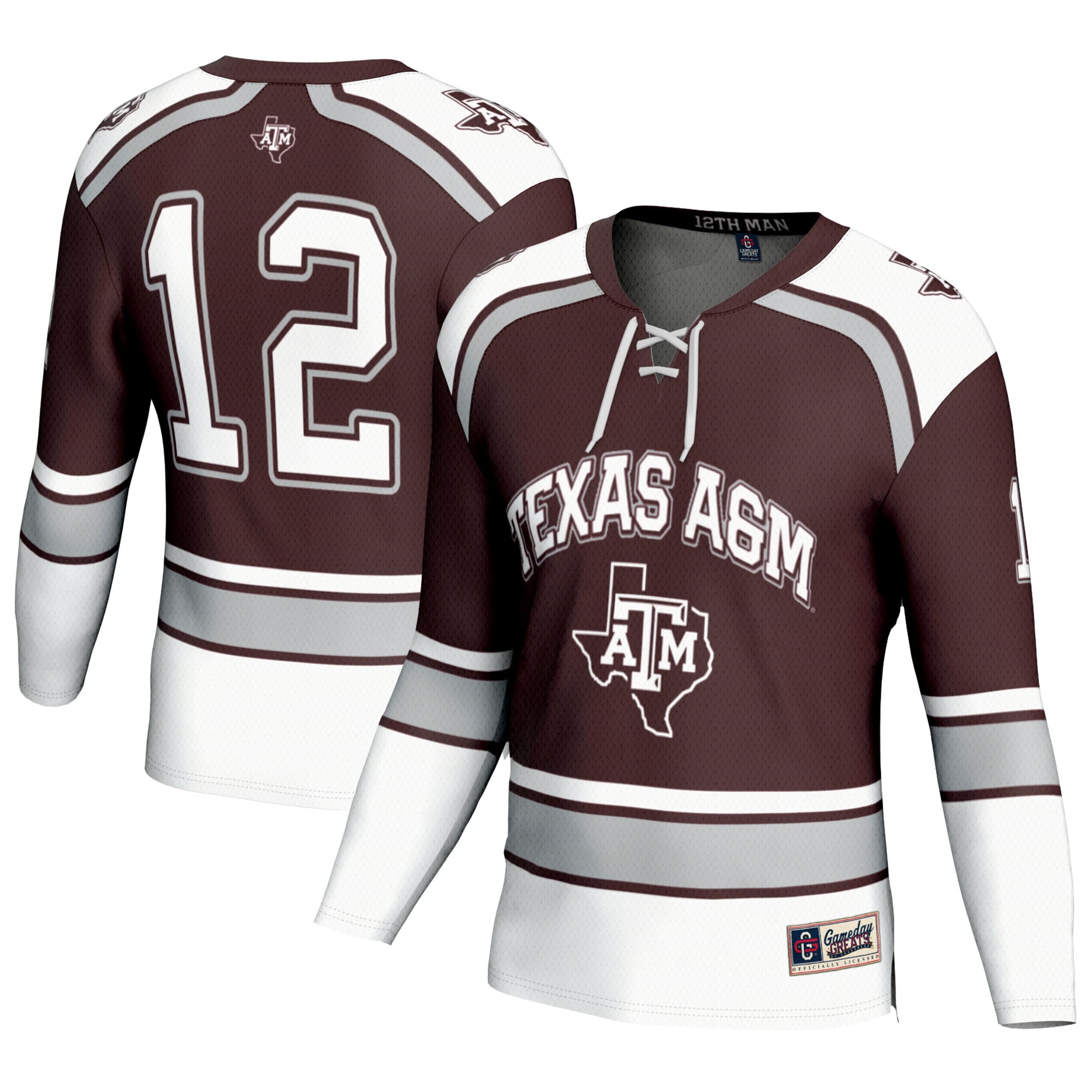 [NJP] Texas A&M Aggies GameDay Greats Youth Hockey Fashion Jersey - Maroon