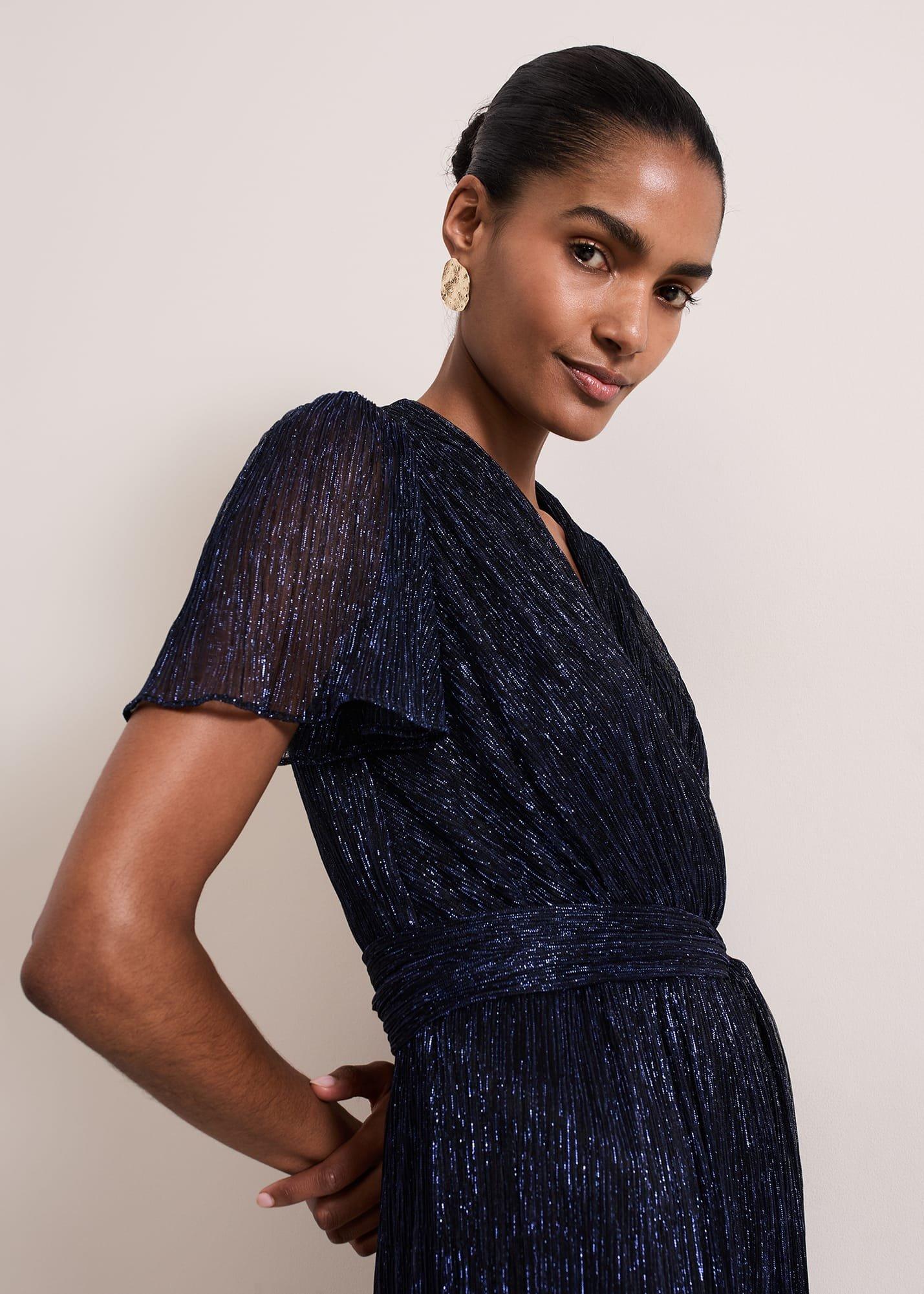 Stella Blue Plisse Jumpsuit