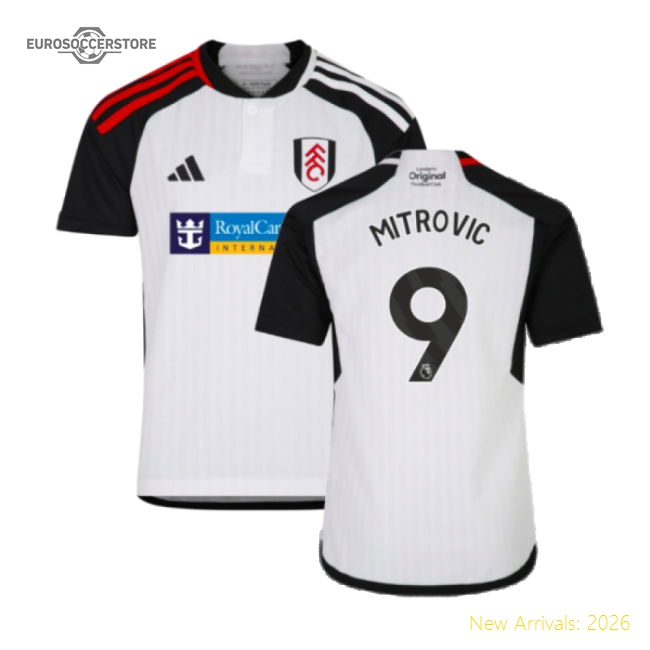 Authentic 2023-2024 Fulham Home Shirt (kids) (mitrovic 9) - Premium