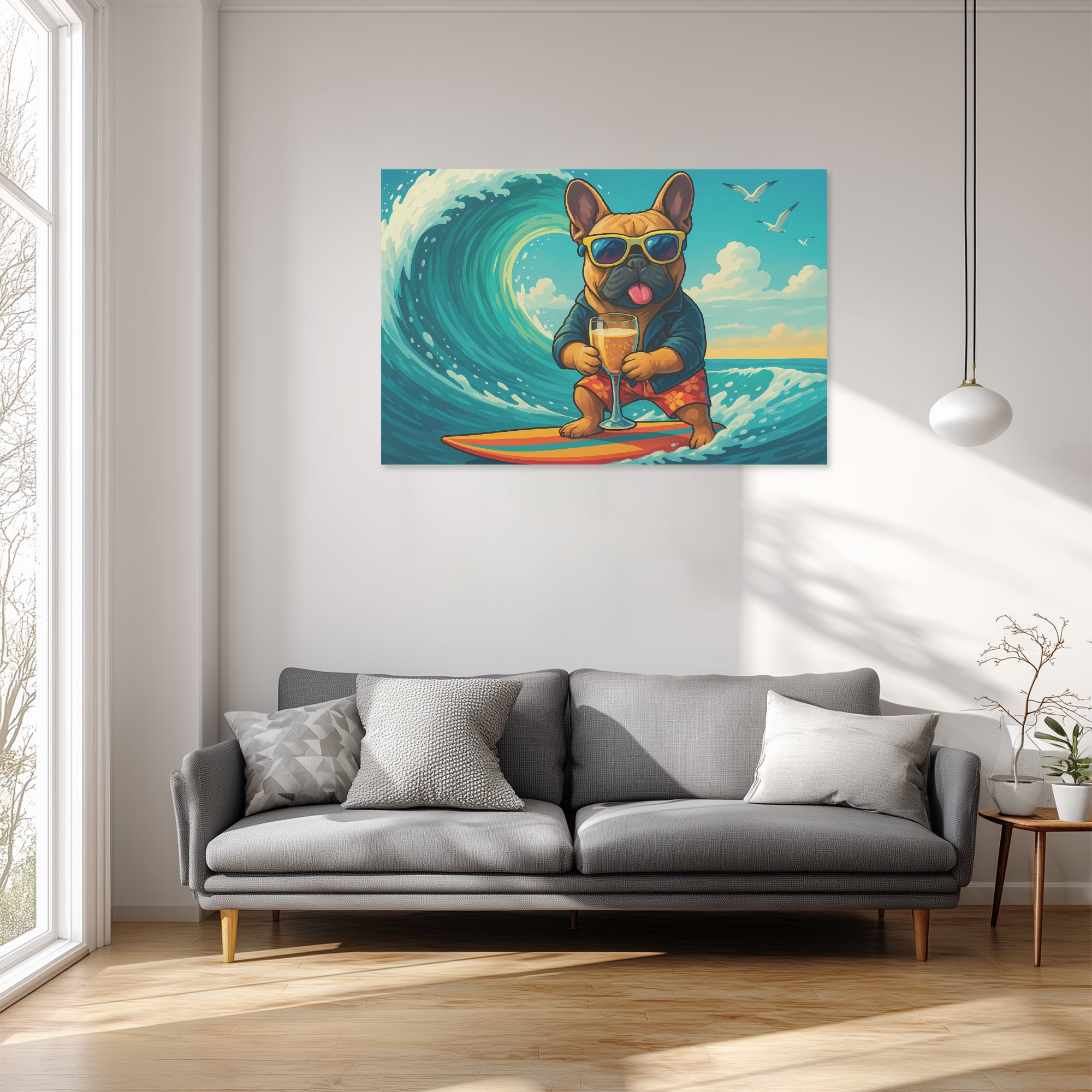 Remi - Dog Owner Adorable Frenchie Canvas Wall Art For Dog Lovers