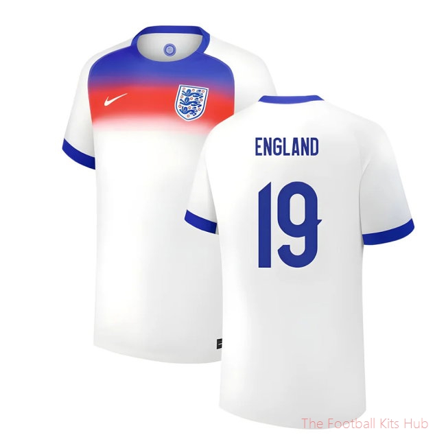 2025 England Womens Team Home Shirt (Kids) (ENGLAND 19)