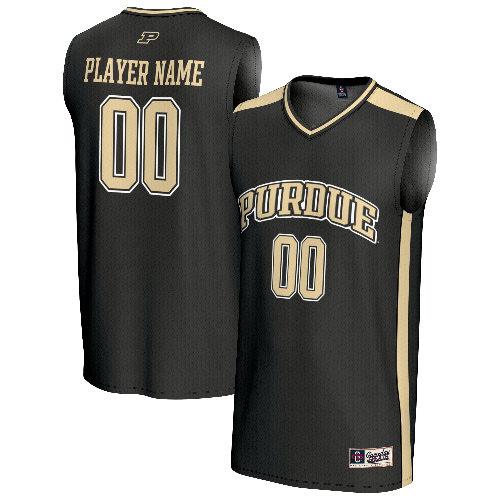 [NJP] Youth Purdue Boilermakers GameDay Greats NIL Pick-A-Player Lightweight Basketball Fashion Jersey - Black