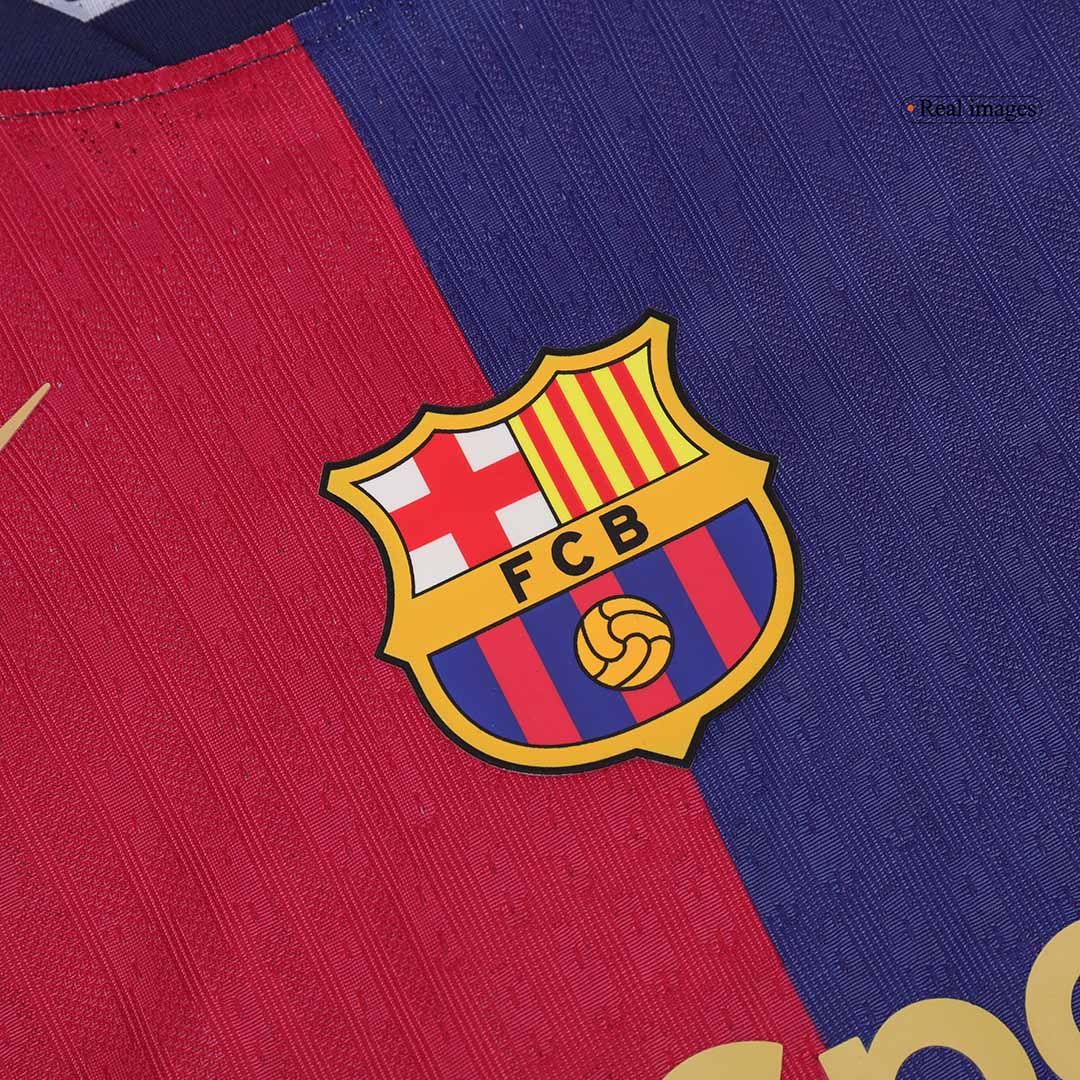 Player Version F.DE JONG #21 Barcelona Home Soccer Jersey 2024/25Authe