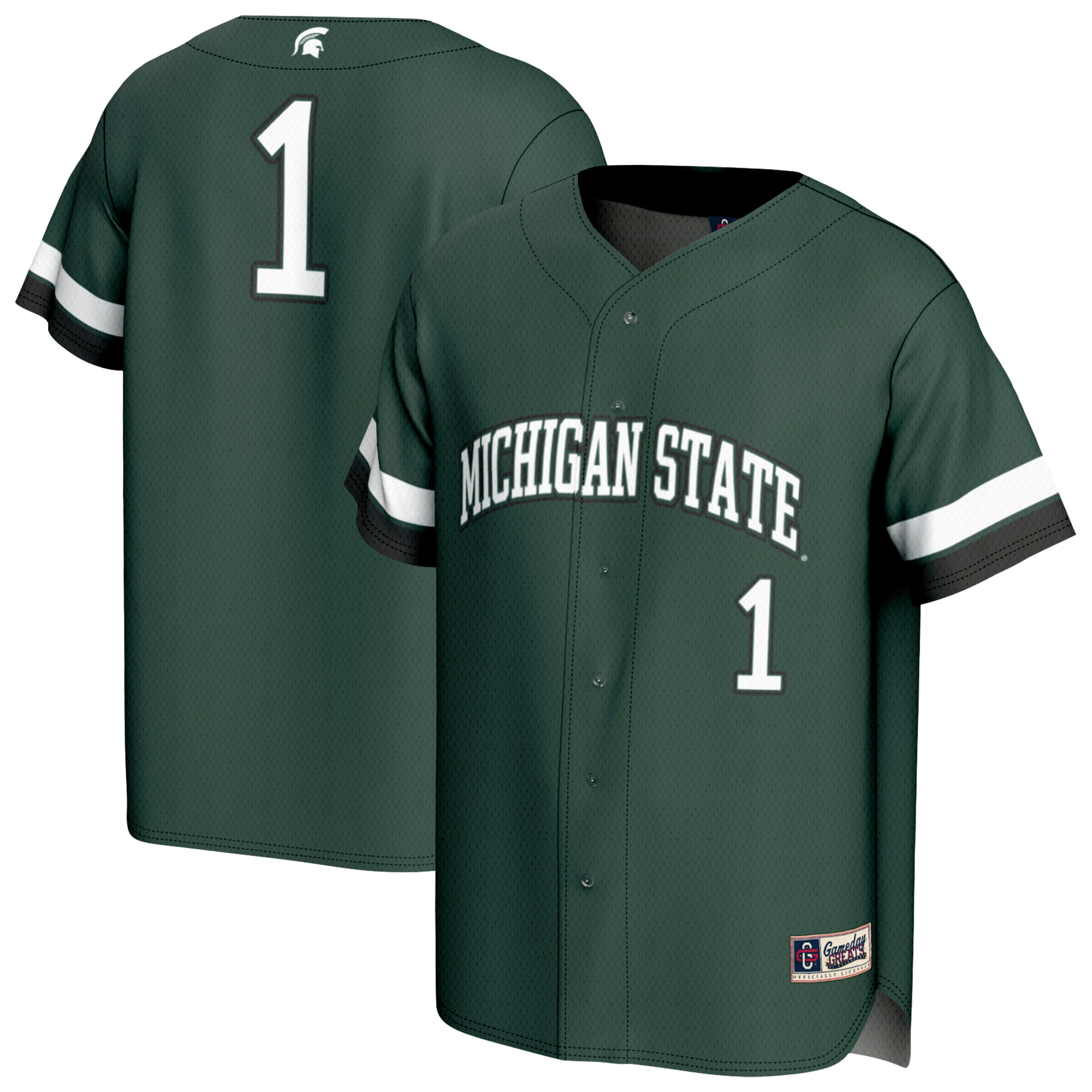 [NJP] Women's Michigan State Spartans GameDay Greats Lightweight Collegiate Baseball Fashion Jersey - Green