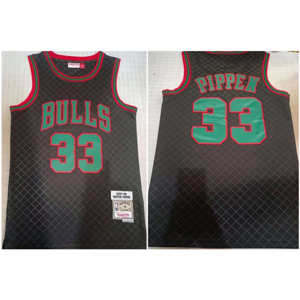 Elite Chicago Bulls 33 Black Jersey - NBA Collection