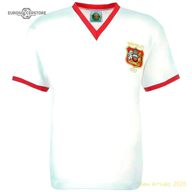 Premium Manchester Reds 1957 Fa Cup Final Retro Shirt - Premium