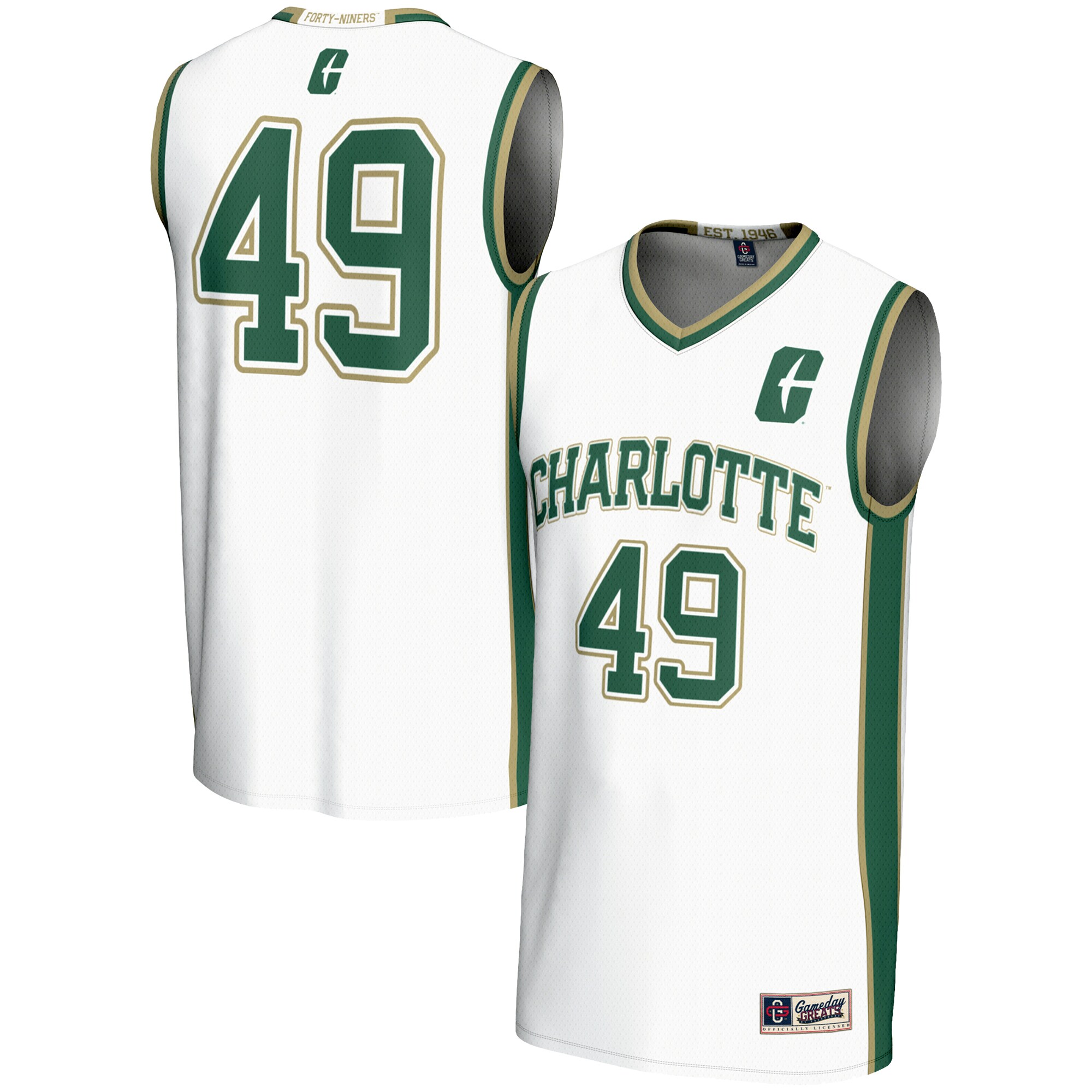 [DDG] Charlotte 49ers GameDay Greats Unisex Lightweight Basketball Jersey - White