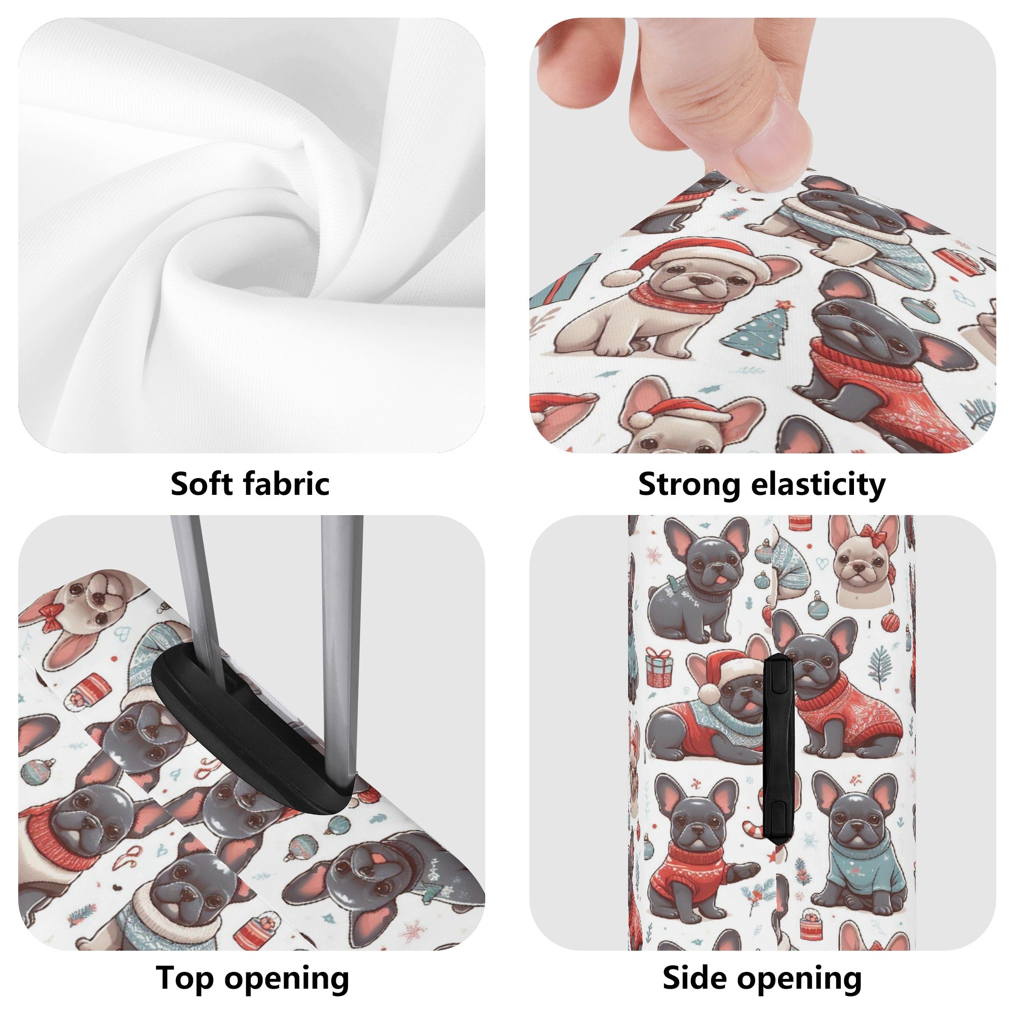 Fashion-Forward Trendy Jimmy - Luggage Cover for French Bulldog Lovers