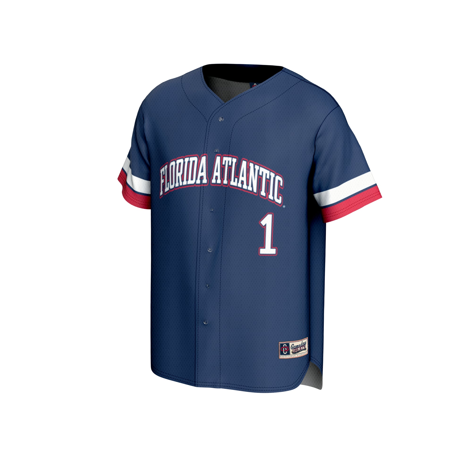 #1 Florida Atlantic Owls GameDay Greats Youth Collegiate Baseball Fashion Jersey - Navy