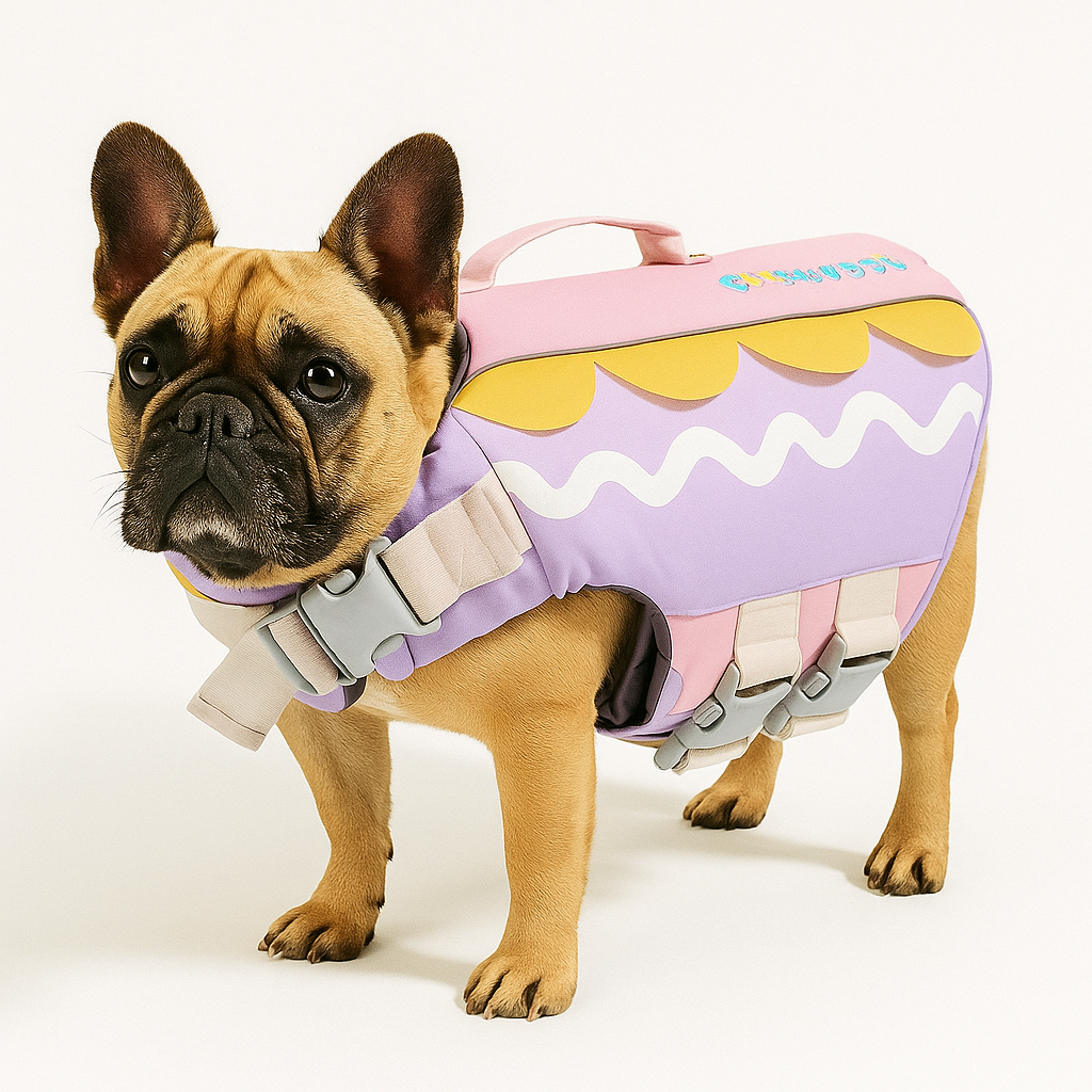 French Bulldog Float Jacket – Anti-Choke Life Jacket with Handle