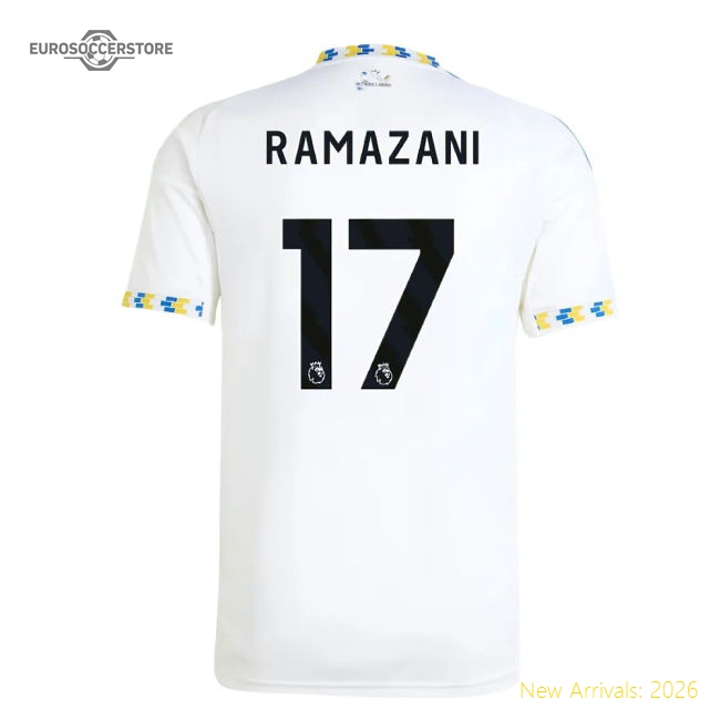 2025-2026 Leeds United Home Shirt Ramazani 17 Supporter Version