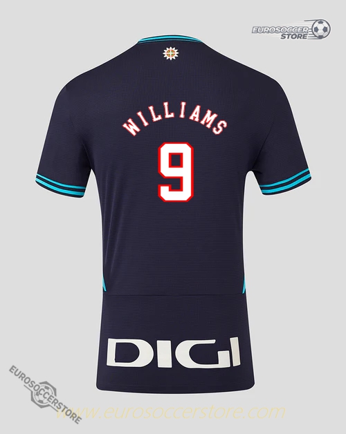 Athletic Club 25-26 Season Away Jersey with WILLIAMS 9 Printing