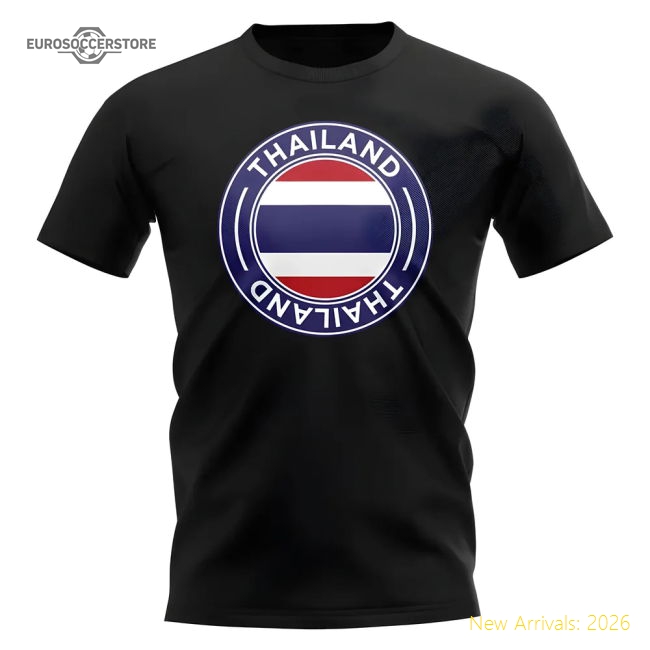 Excellent Thailand Football Badge T-shirt (black) - Reasonable Price