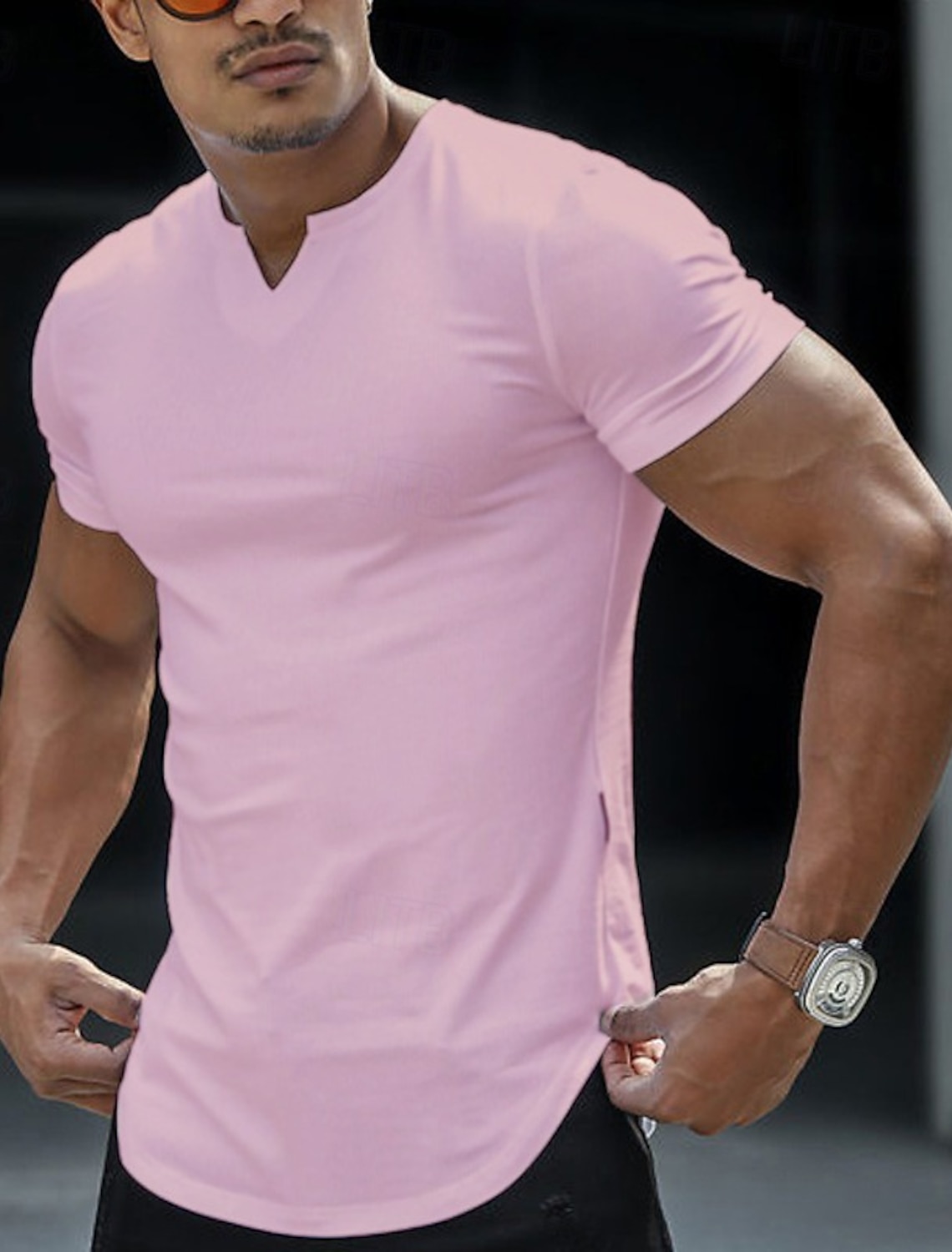 Men's T Shirt Short Sleeve V Neck Summer Plain Fashion Classic Comfortable Casual Street Sports Blue Black White Top Tee for Men