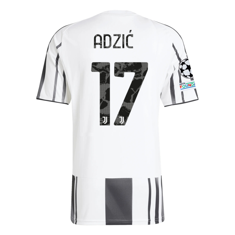 Juventus Adzic 2025-2026 UCL Home Jersey – Authentic Shirt