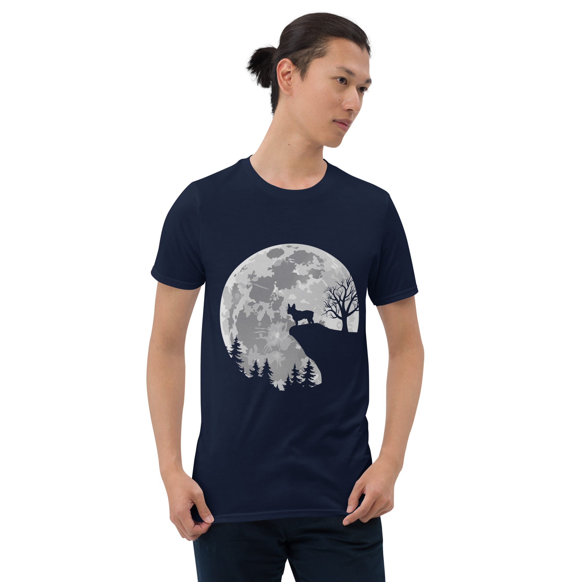 Street-Ready Stylish Forest Frenchie - Unisex T-shirt for Street Style