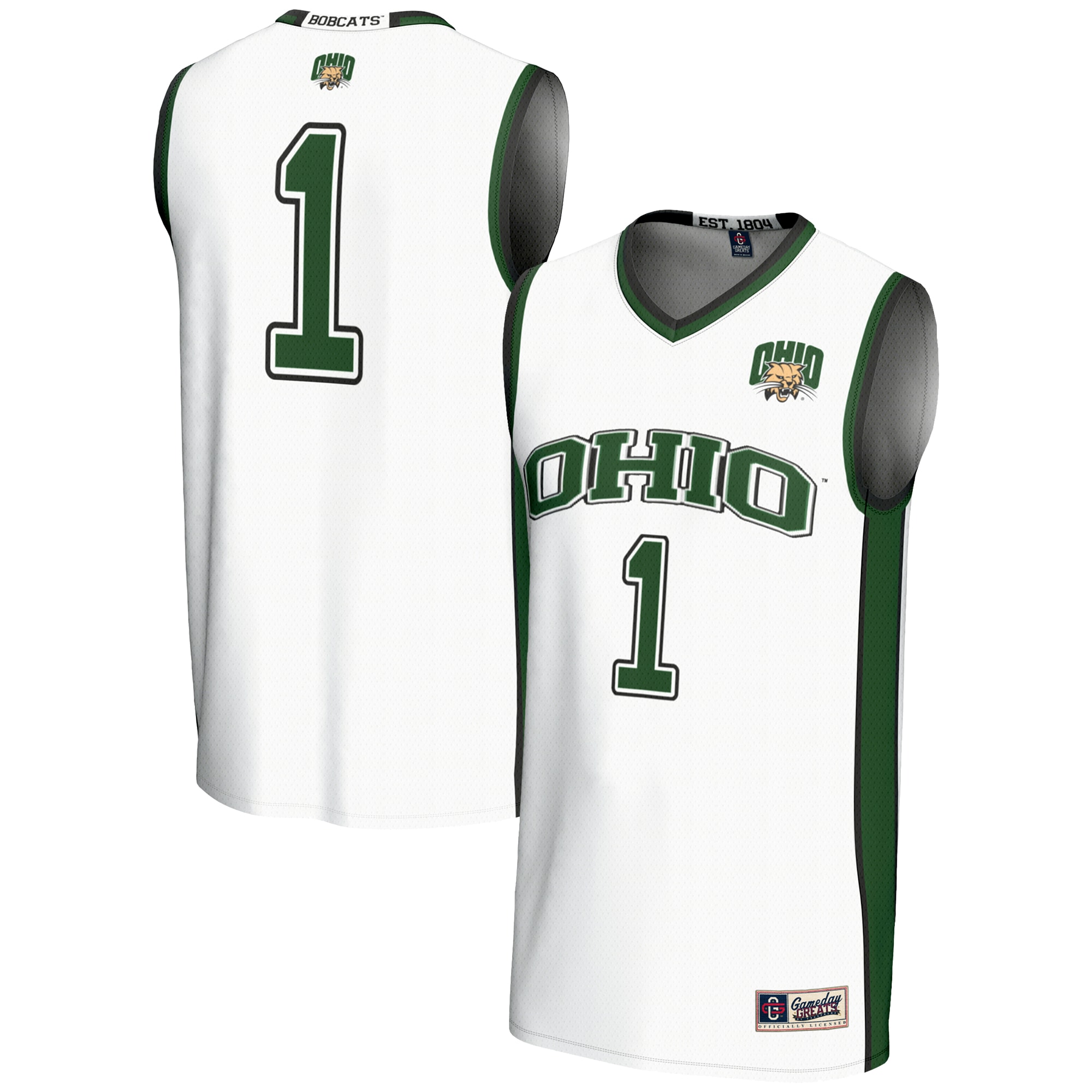 [NJP] Ohio Bobcats GameDay Greats Lightweight Basketball Jersey - White