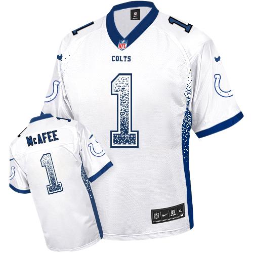 Authentic NFL Indianapolis Colts #1 Pat McAfee White Elite Jersey