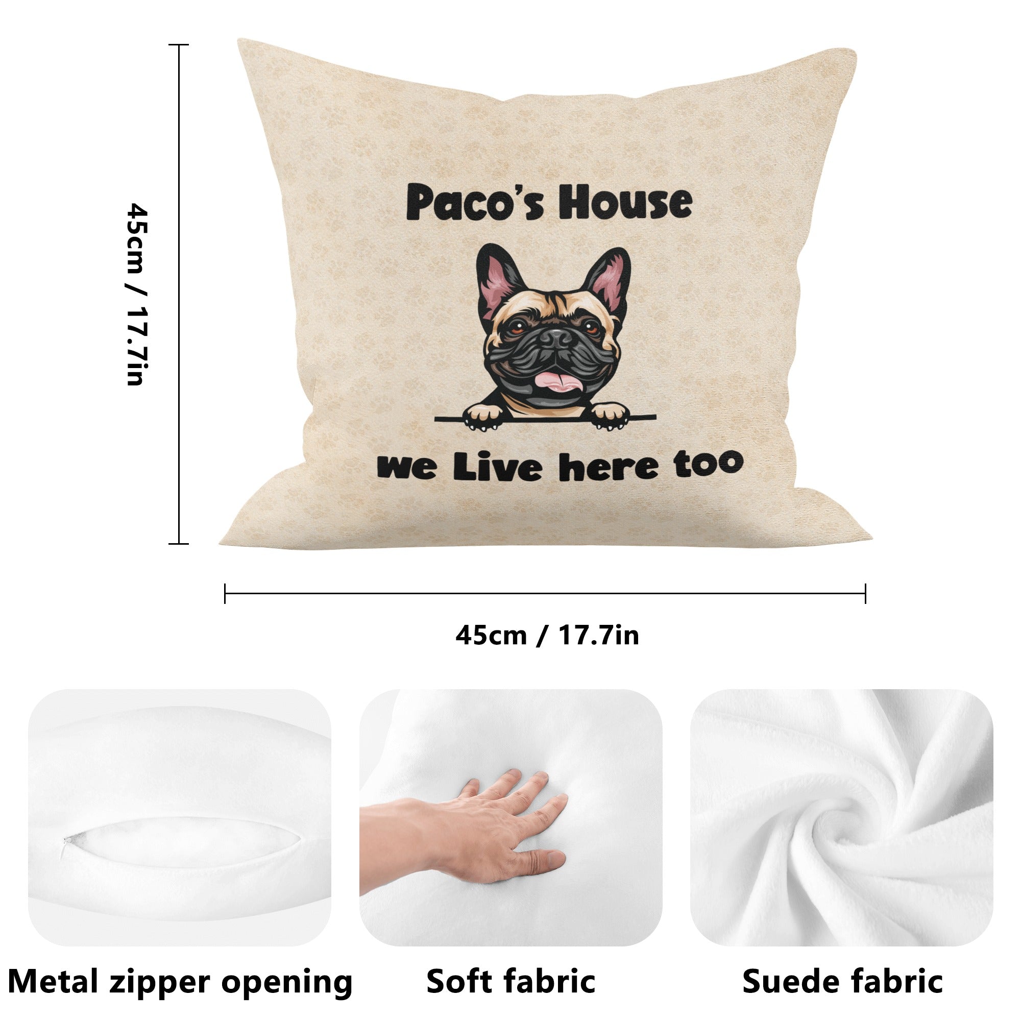 French Bulldog Frenchies House Custom Pillow Comfy Pet Product