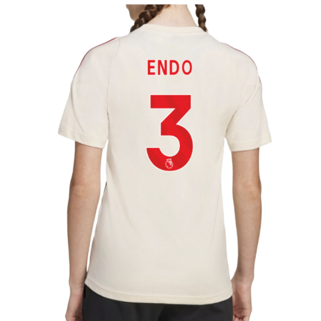 2025-2026 Liverpool T-shirt (White) - Kids (Endo 3) (White)