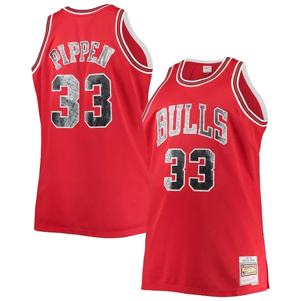 Scottie Pippen CHI Top-Grade Basketball Jersey - Red - Fan Favorite