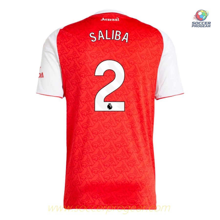 Arsenal 2025/26 Collection Saliba Children Home Soccer Kit Team Jersey