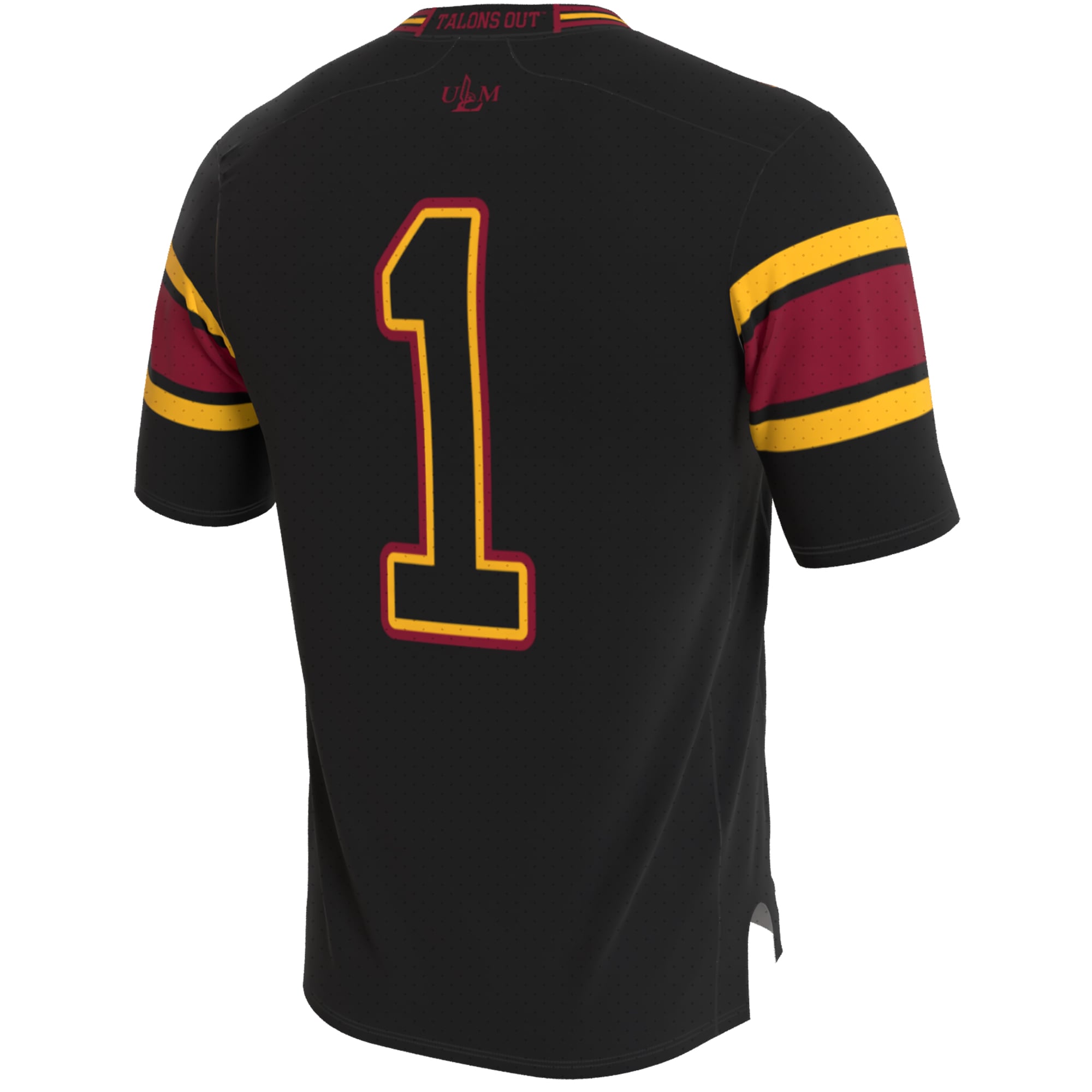 Unisex Black ULM Warhawks Lightweight Collegiate Football Blackout Fashion Jersey