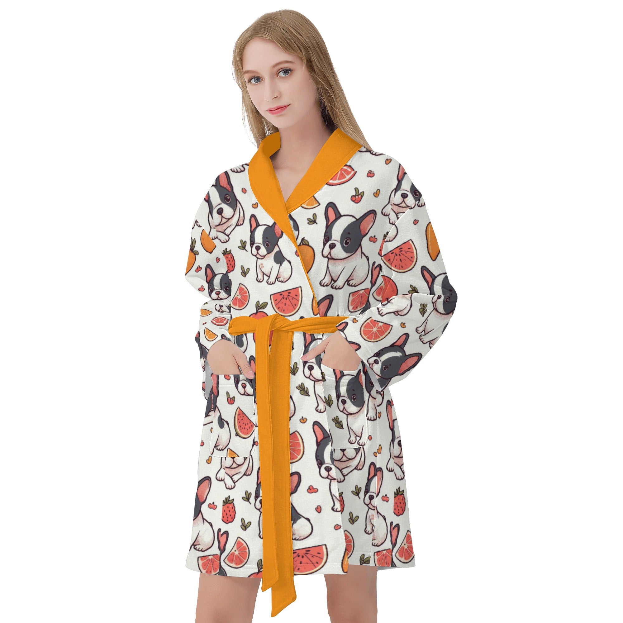 French Bulldog Lover Coco Women Bathrobe Lovely Frenchie Themed Goods