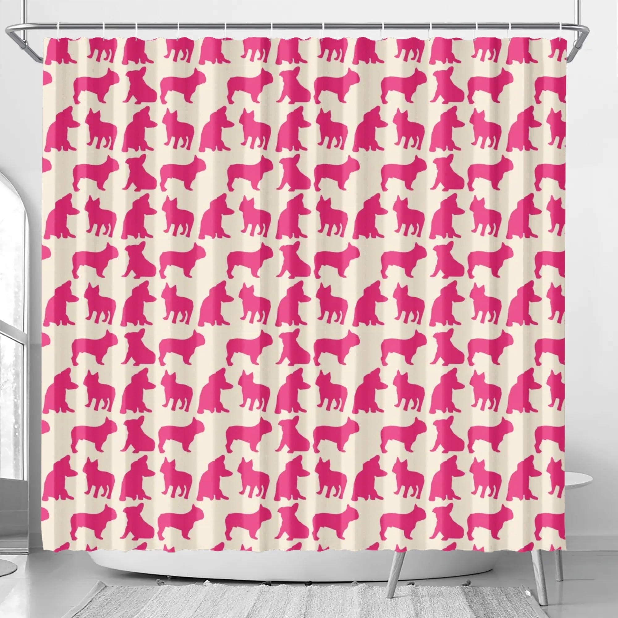 Cozy Durable Maggie - Shower Curtain For Frenchie Lovers as a Gift